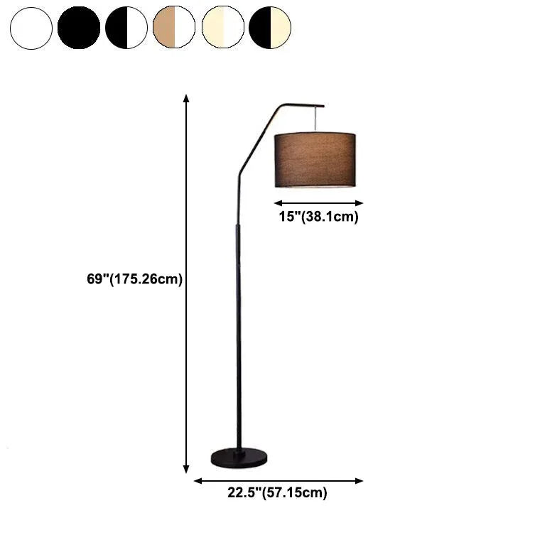 Floor Lamp For Bedroom Cylinder Eryn Metal Led