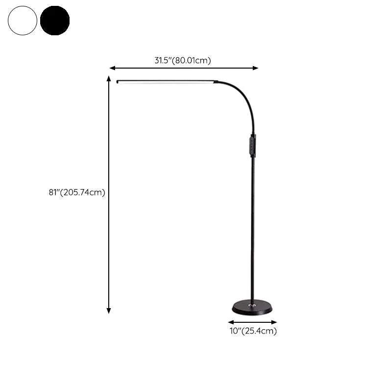 Black Floor Lamp For Bedroom Eryn Metal Plug Dimmable Led Ip20