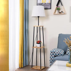 Black Floor Lamp For Children's Room Cone Eryn Metal Plug Ip20 Led