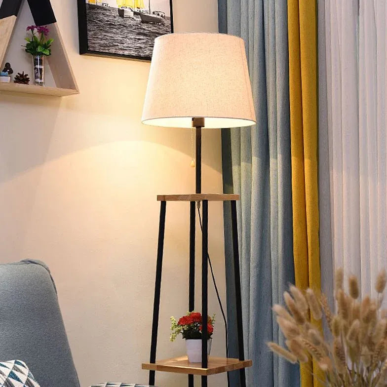 Black Floor Lamp For Children's Room Cone Eryn Metal Plug Ip20 Led