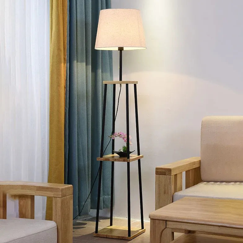 Black Floor Lamp For Children's Room Cone Eryn Metal Plug Ip20 Led