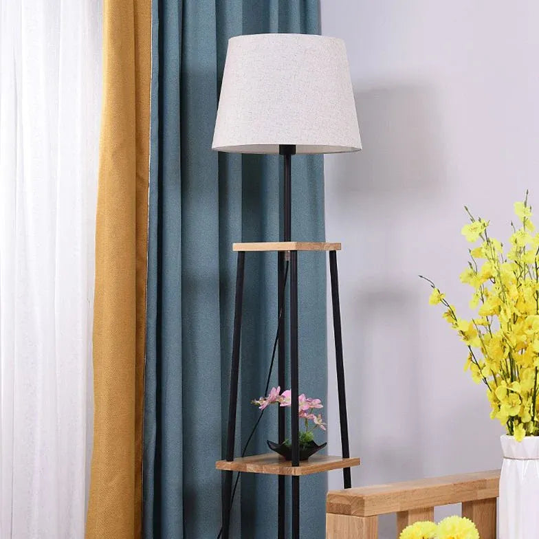 Black Floor Lamp For Children's Room Cone Eryn Metal Plug Ip20 Led