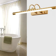 Gold Mirror Light For Bathroom Linear Eryn Metal & Acrylic Ip44