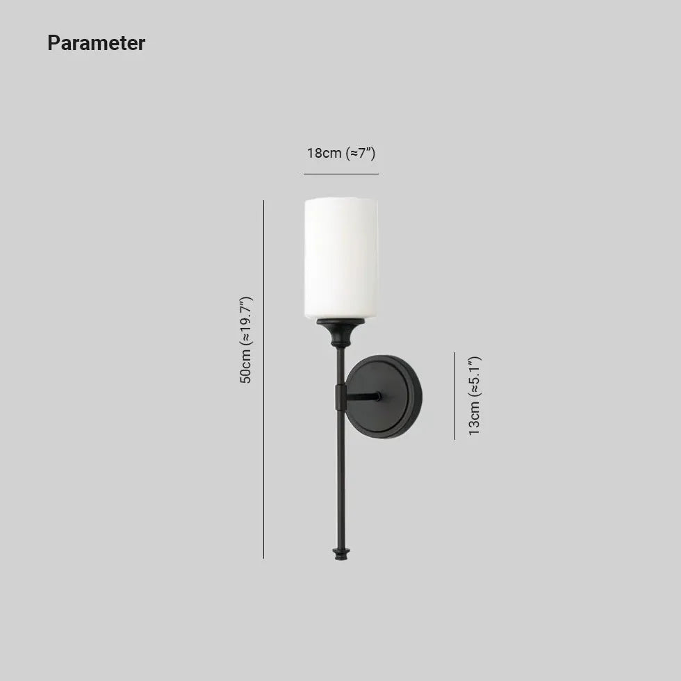 Black Single Arm Wall Light For Bathroom Eryn Metal