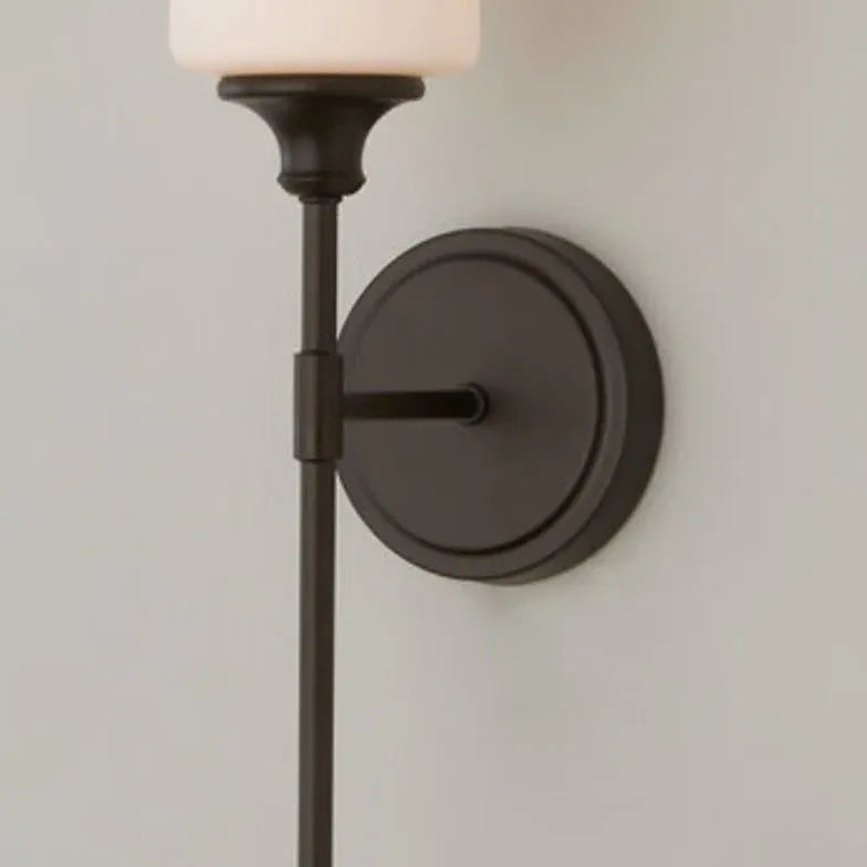 Black Single Arm Wall Light For Bathroom Eryn Metal