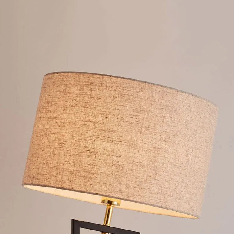 Floor Lamp For Bedroom Cylinder Eryn Metal & Fabric Led Plug Ip20