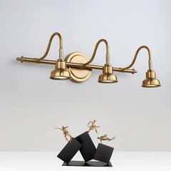 Gold Multi Arm Wall Light For Bathroom Round Eryn Metal Ip44 Led