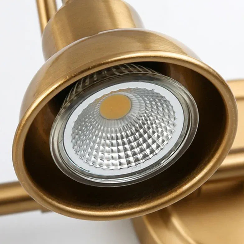 Gold Multi Arm Wall Light For Bathroom Round Eryn Metal Ip44 Led