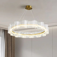 Gold Modern Chandeliers For Bedroom Evette Metal & Acrylic