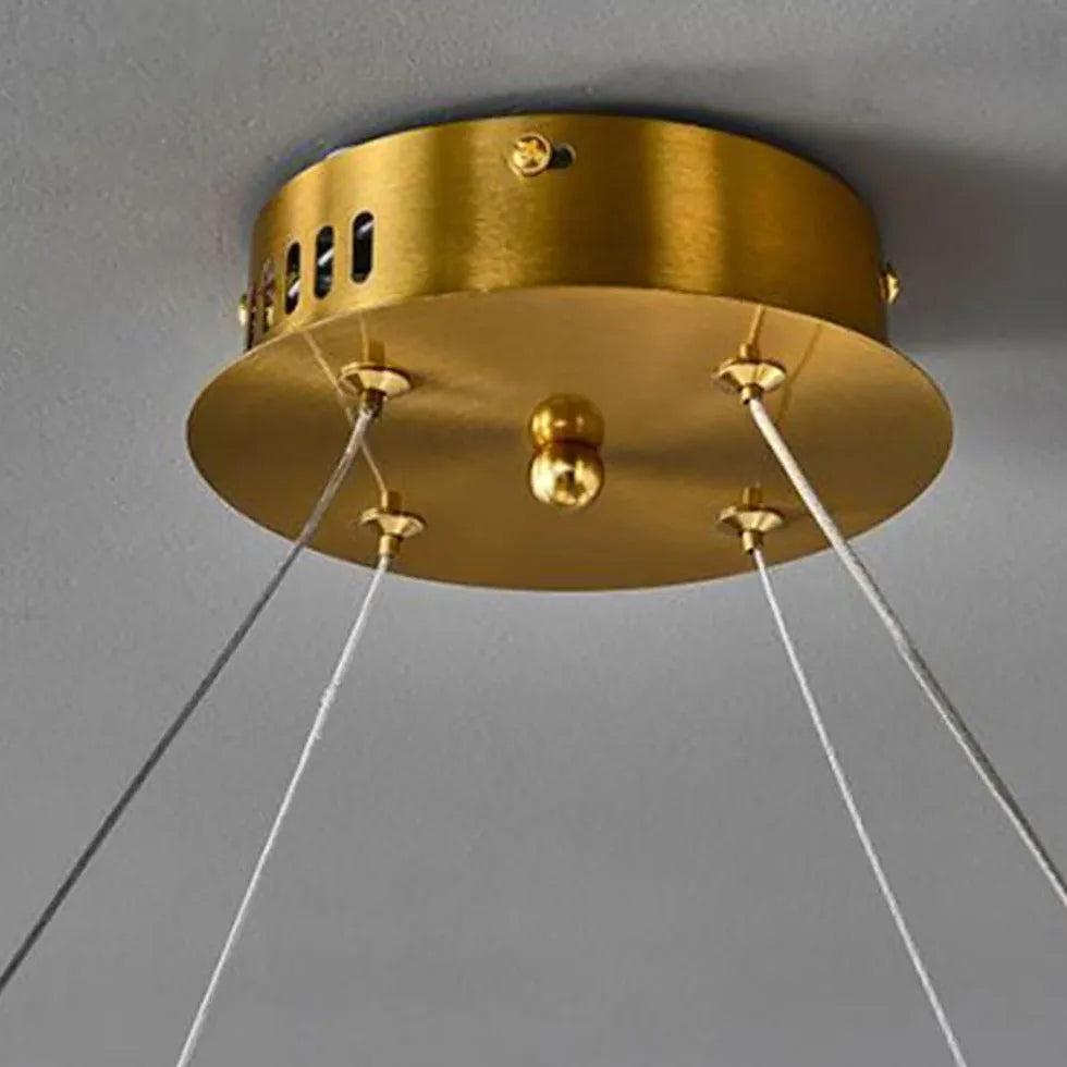 Gold Modern Chandeliers For Bedroom Evette Metal & Acrylic