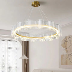 Gold Modern Chandeliers For Bedroom Evette Metal & Acrylic