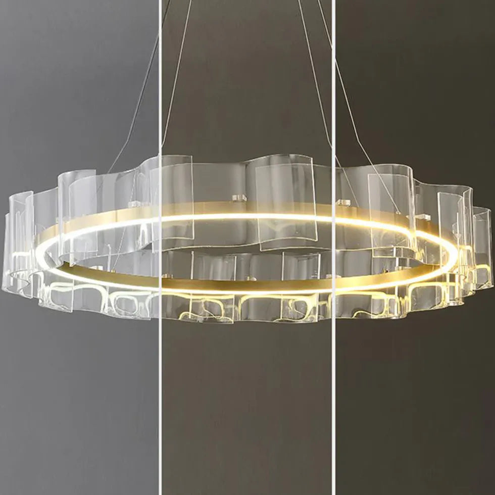 Gold Modern Chandeliers For Bedroom Evette Metal & Acrylic