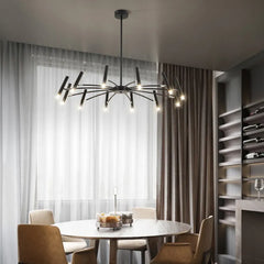 Chandelier For Study Room Linear Evette Metal Led