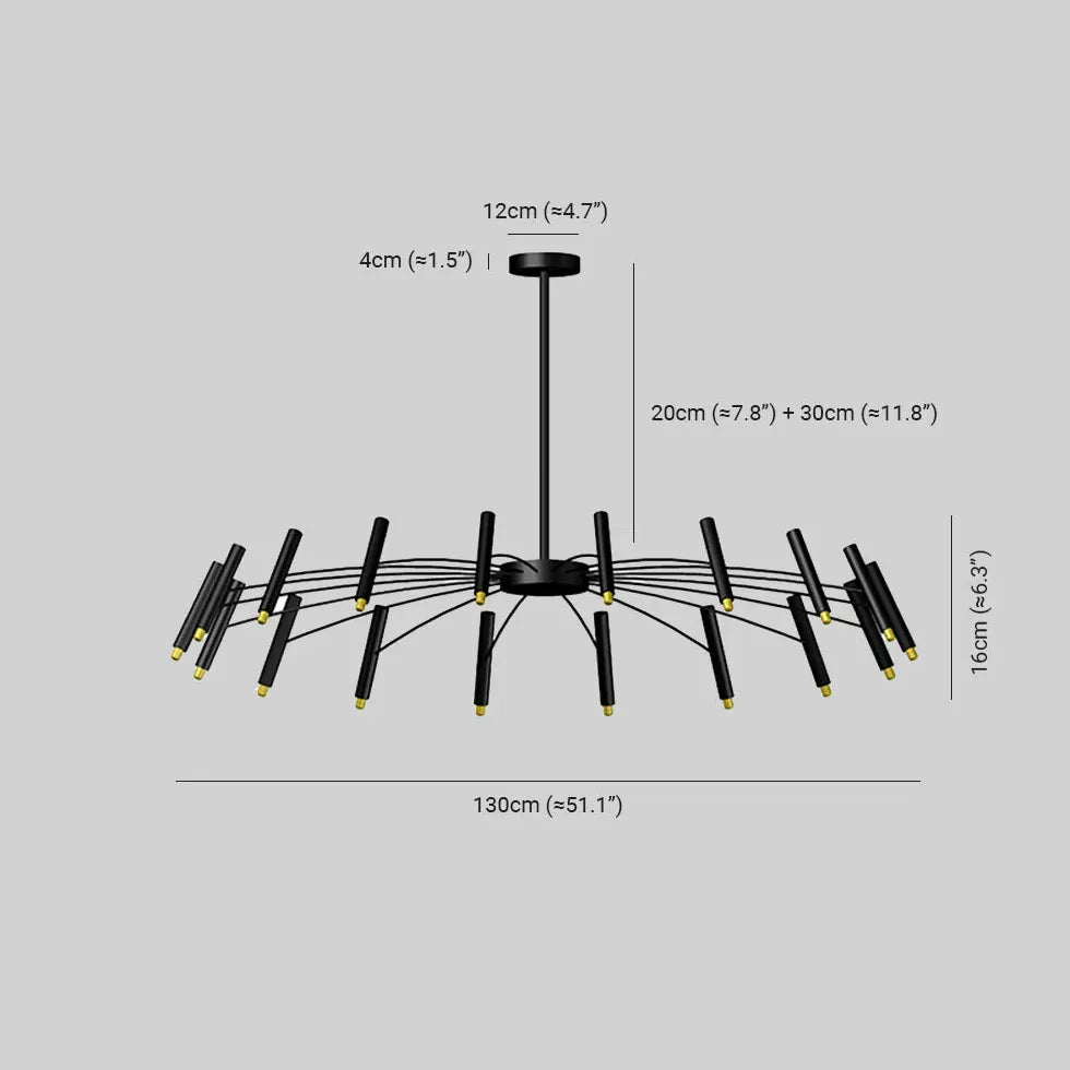 Chandelier For Study Room Linear Evette Metal Led