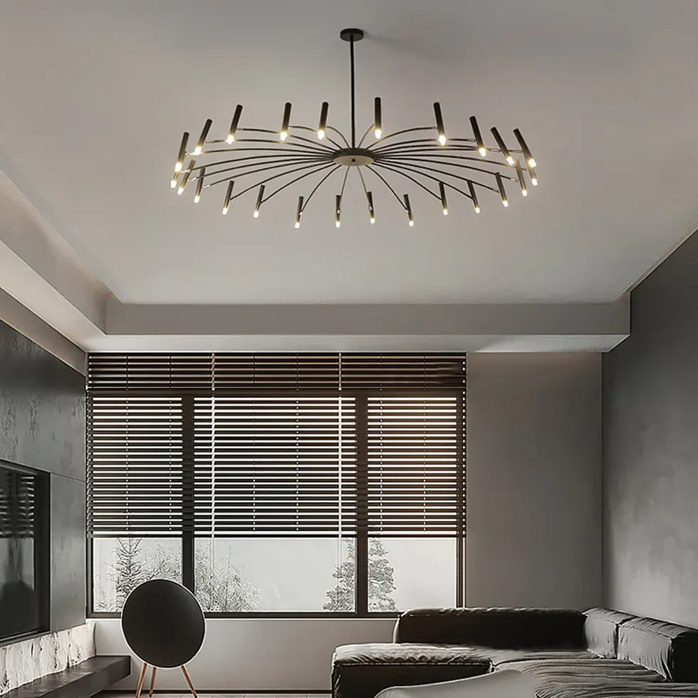 Chandelier For Study Room Linear Evette Metal Led