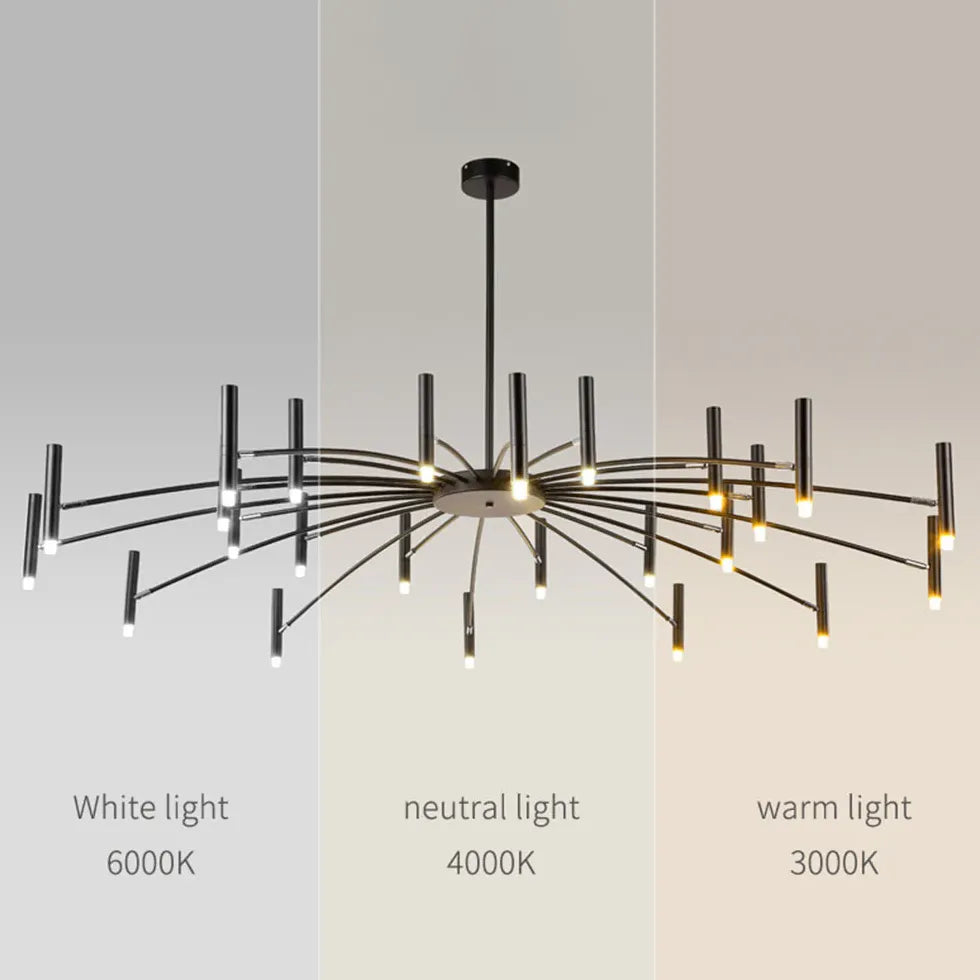 Chandelier For Study Room Linear Evette Metal Led