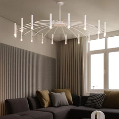 Chandelier For Study Room Linear Evette Metal Led