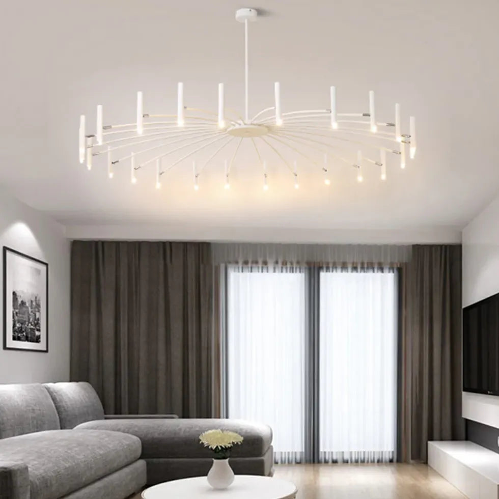 Chandelier For Study Room Linear Evette Metal Led