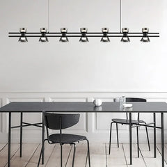 Black Chandelier For Dining Room Linear Evette Pure Copper Ip20 Led