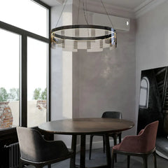 Black Statement Pendant Light For Bedroom Evette Metal & Glass