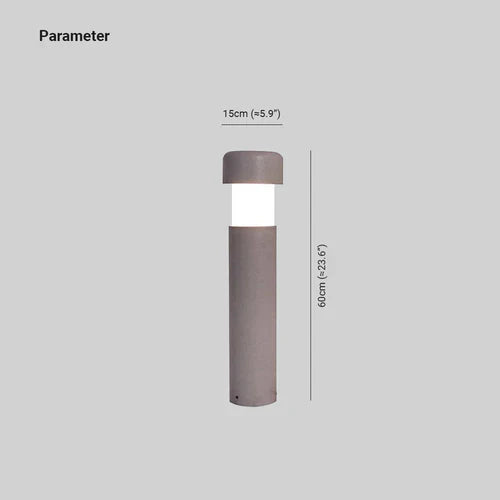 Grey Post & Bollard Light Orr Metal Ip65 Led Warm White Outdoor