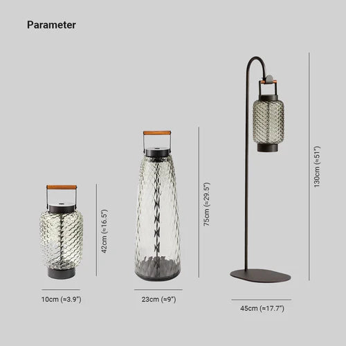 Floor Lamp & Lanterns Hailie Metal & Glass Outdoor Ip65 Led