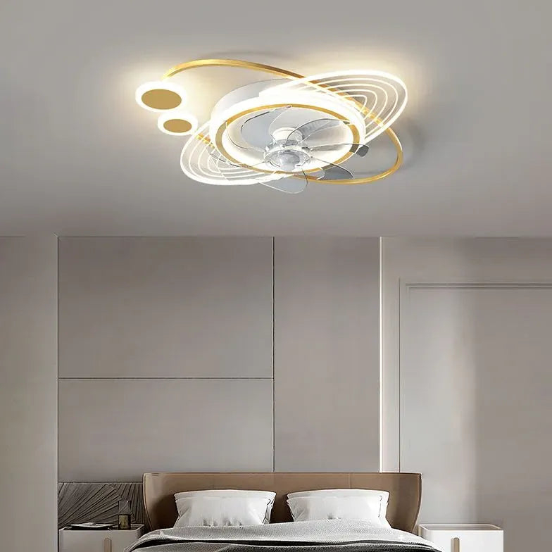 Ceiling Fan With Light For Children's Room Fateh Metal Ip20