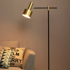 Gold Floor Lamp For Study Room Linear Freja Metal Led Warm White Plug Ip20