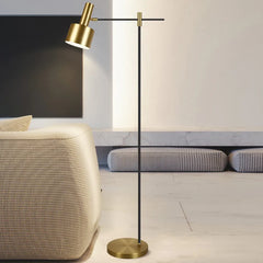 Gold Floor Lamp For Study Room Linear Freja Metal Led Warm White Plug Ip20