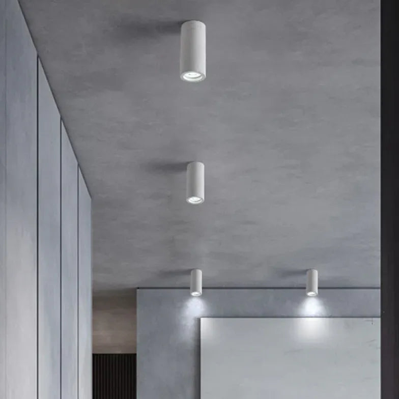 Flush Light For Living Room Cylinder Freja Concrete