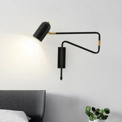 Black Reading Light For Bedroom Freja Metal Ip20 Led