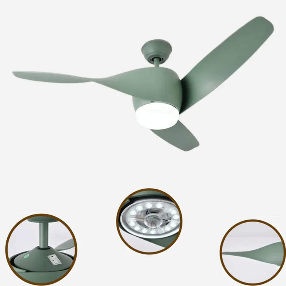 Ceiling Fan With Light For Bedroom Garner Metal Led