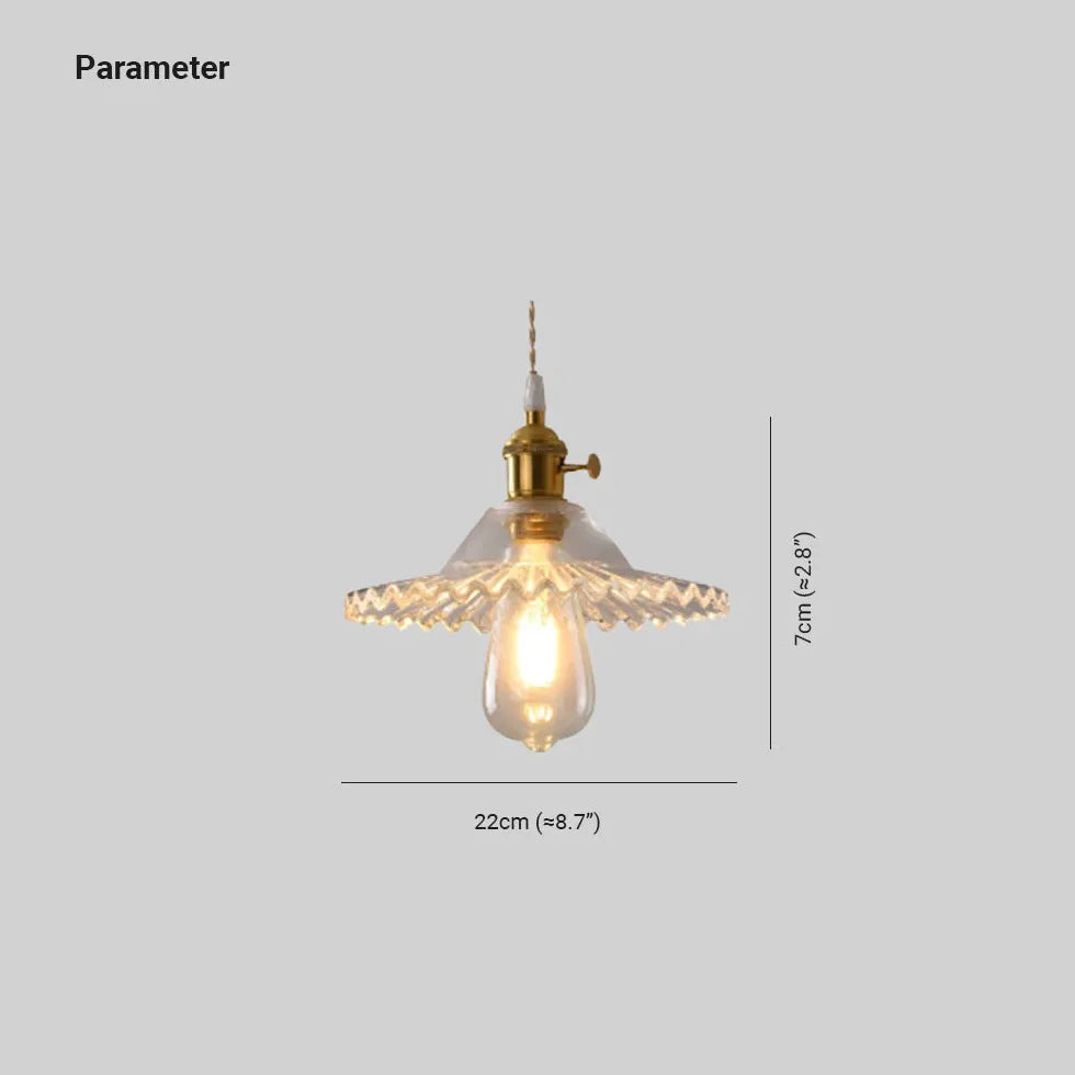 Bedside Pendant Light For Bedroom Hailie Metal & Glass Ip20