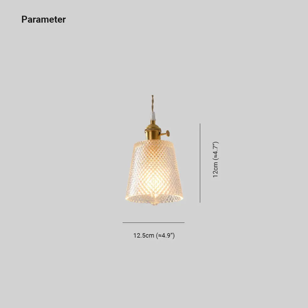 Bedside Pendant Light For Bedroom Hailie Metal & Glass Ip20