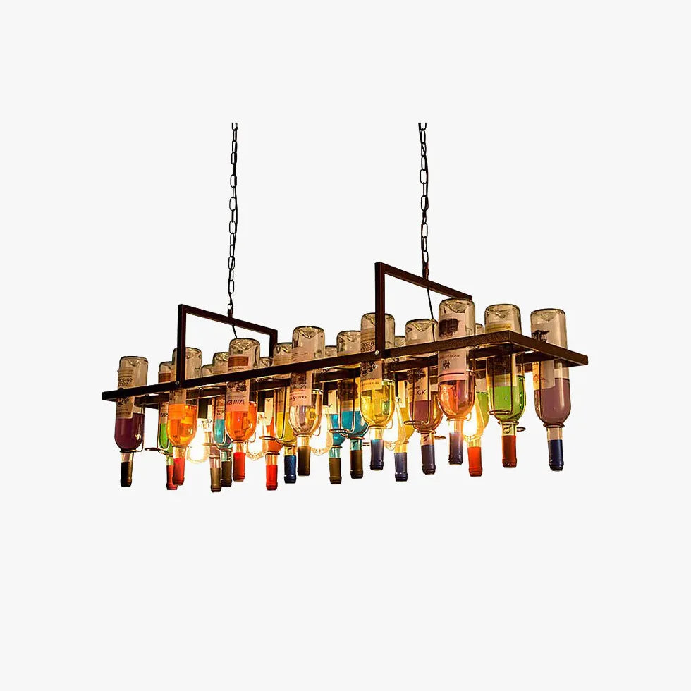 Coloured Glass Pendant Light For Bedroom Hailie Metal & Glass Without Bulbs Ip20