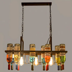 Coloured Glass Pendant Light For Bedroom Hailie Metal & Glass Without Bulbs Ip20