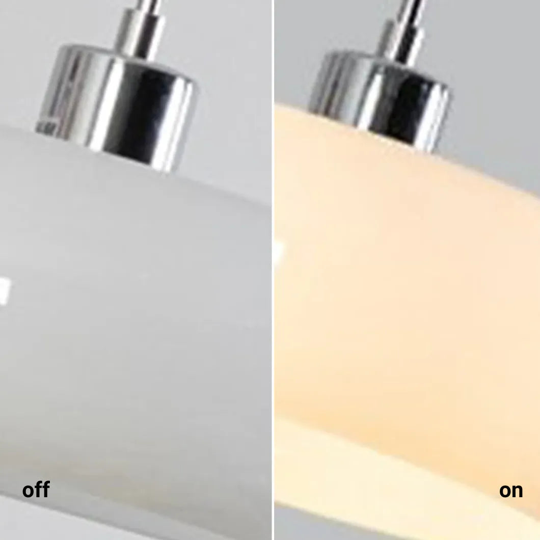 White Coloured Glass Pendant Light For Bedroom Hailie Metal Led Warm White Ip20