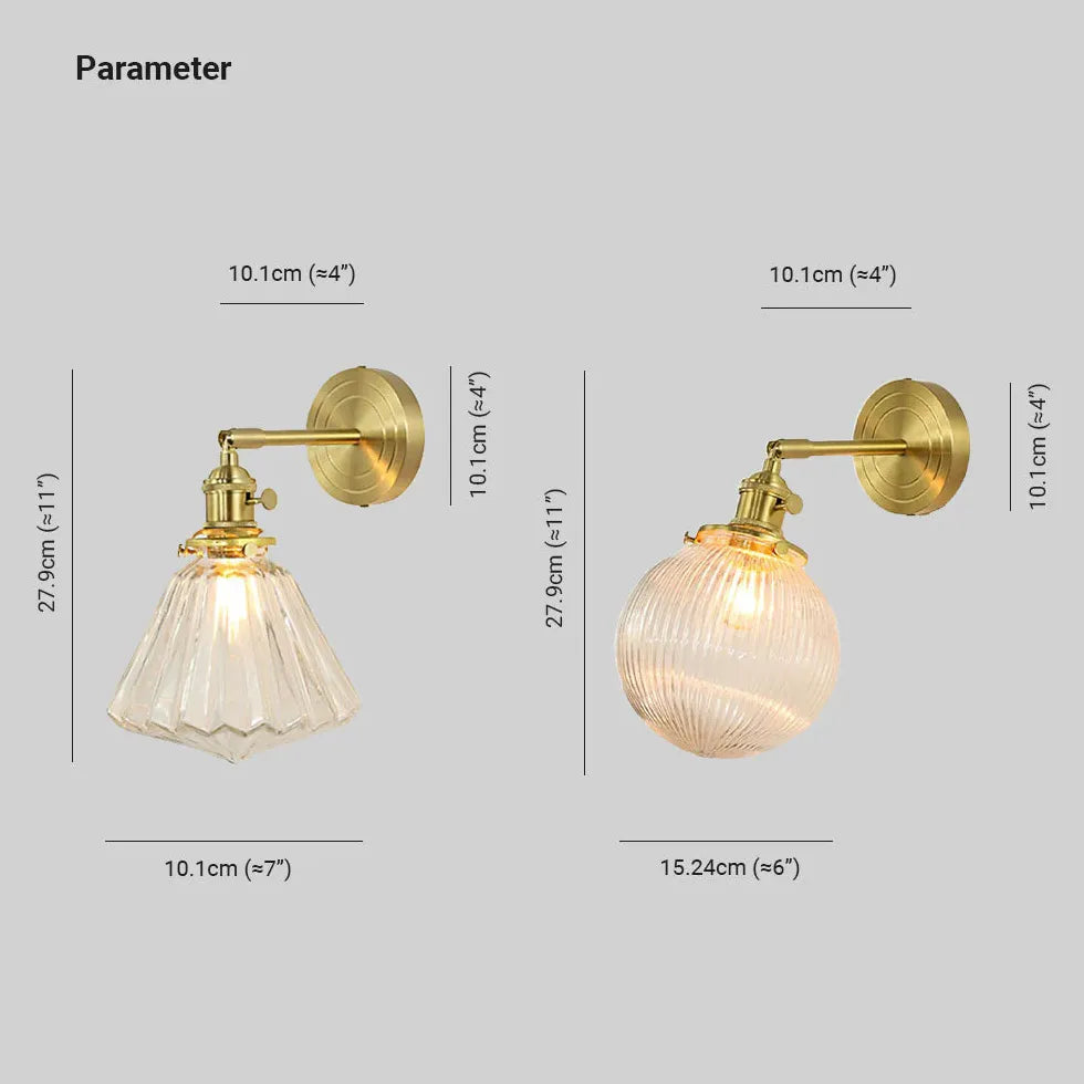 Gold Single Arm Wall Light For Bathroom Hailie Metal & Glass Led Ip44