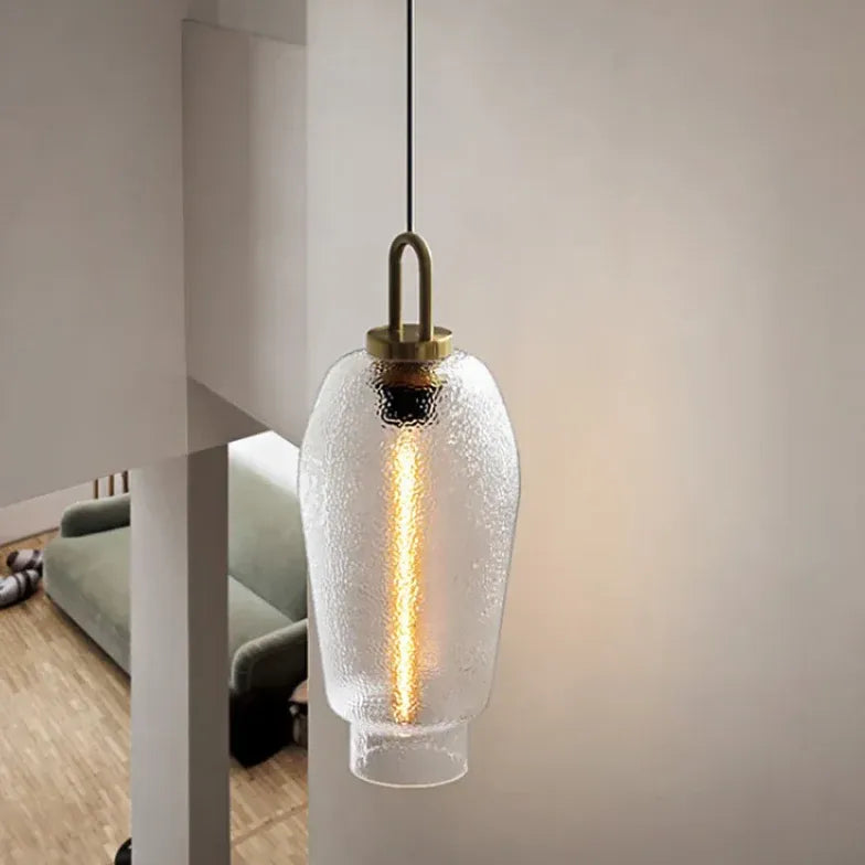 Bedside Pendant Light For Bedroom Hailie Metal & Glass Warm White Ip20 Led