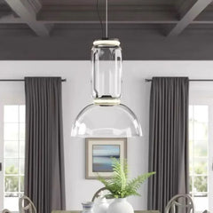 Light Single Pendant For Bedroom Hailie Metal & Glass Ip20 Warm White