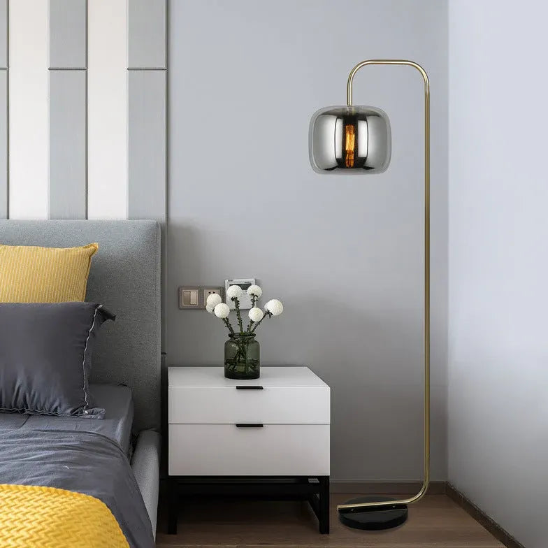 Floor Lamp For Bedroom Hailie Metal & Glass Led Ip20