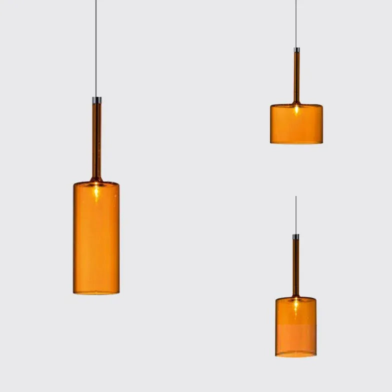 Coloured Glass Pendant Light For Study Room Glass Ip20