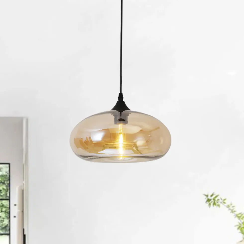 Light Single Pendant For Bedroom Hailie Glass Warm White Ip20 Led