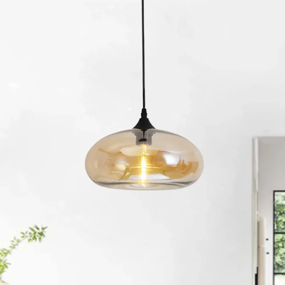 Light Single Pendant For Bedroom Hailie Glass Warm White Ip20 Led