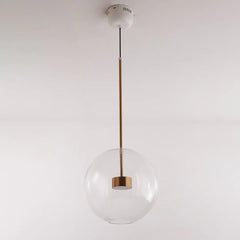 Gold Coloured Glass Pendant Light For Living Room Hailie Metal & Glass Led Ip20