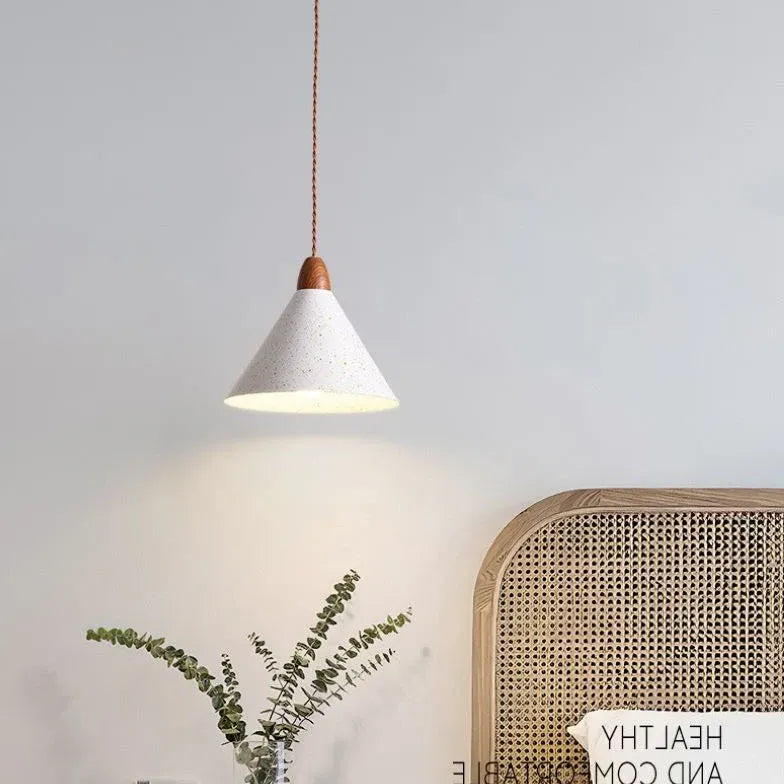 White Bedside Pendant Light For Bedroom Hailie Metal Ip20 Dimmable