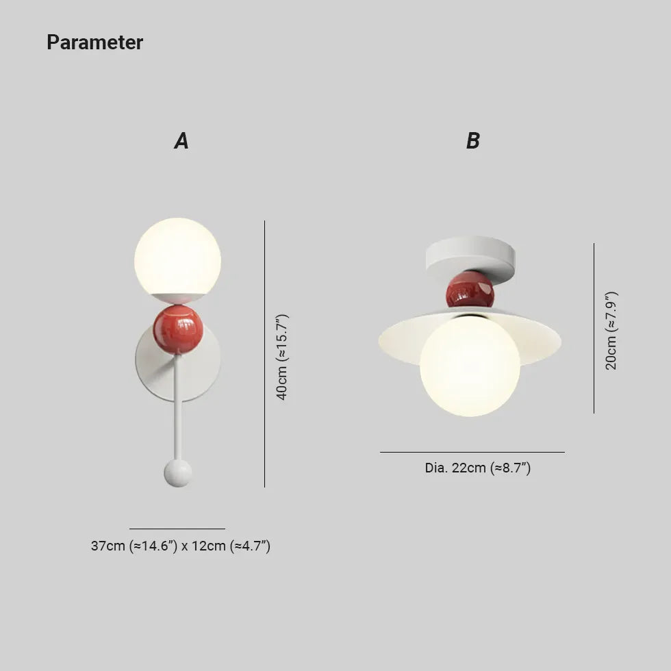 Flush Wall Light For Bedroom Hailie Acrylic Led Ip20