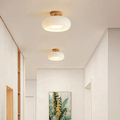 Flush Light For Living Room Hailie Wood Led