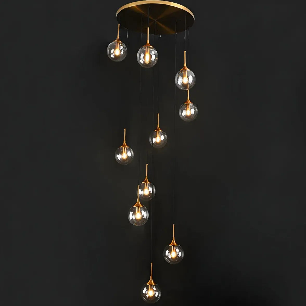 Modern Chandeliers For Bedroom Hailie Metal & Glass Led Ip20 Without Bulbs