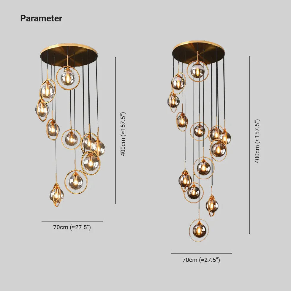 Modern Chandeliers For Bedroom Hailie Metal & Glass Led Ip20 Without Bulbs